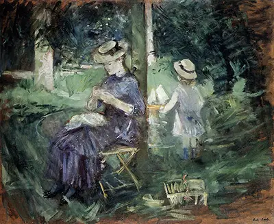 A Woman and Child in a Garden Berthe Morisot